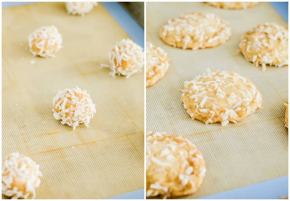 process shots - recipe for coconut cookies